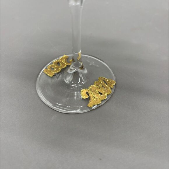 Waterford Holiday Heirlooms Lucerne Bell New Year’s Toast Ornament Set 2001 2002 - Picture 4 of 6